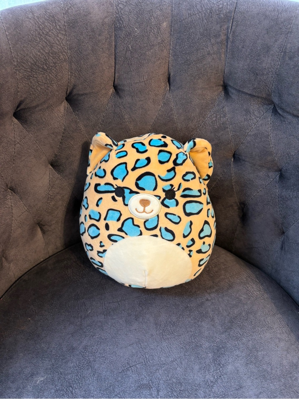 Liv the Teal and Tan Leopard Squishmallow “8